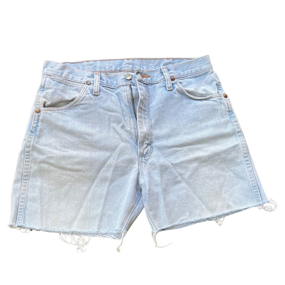 Vintage 1990's Icy Light Wash Wrangler Cutoffs Shorts / 29" 30"